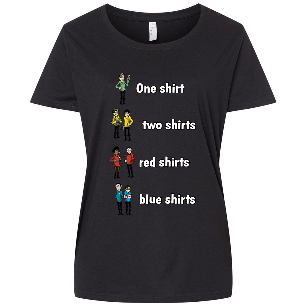 Ladies Curvy Jersey - VAUFHQ7T - Blended Black - 1