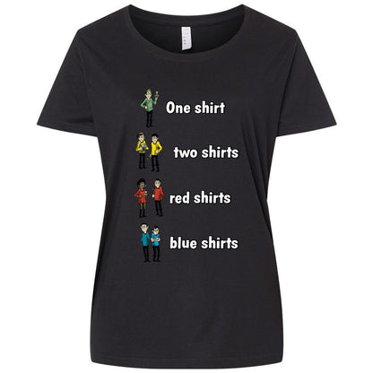 Ladies Curvy Jersey - VAUFHQ7T - Blended Black - 1