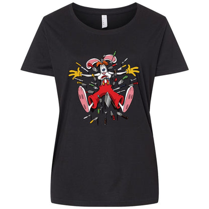 Ladies Curvy Jersey - HU6CUUQY - Blended Black - 1