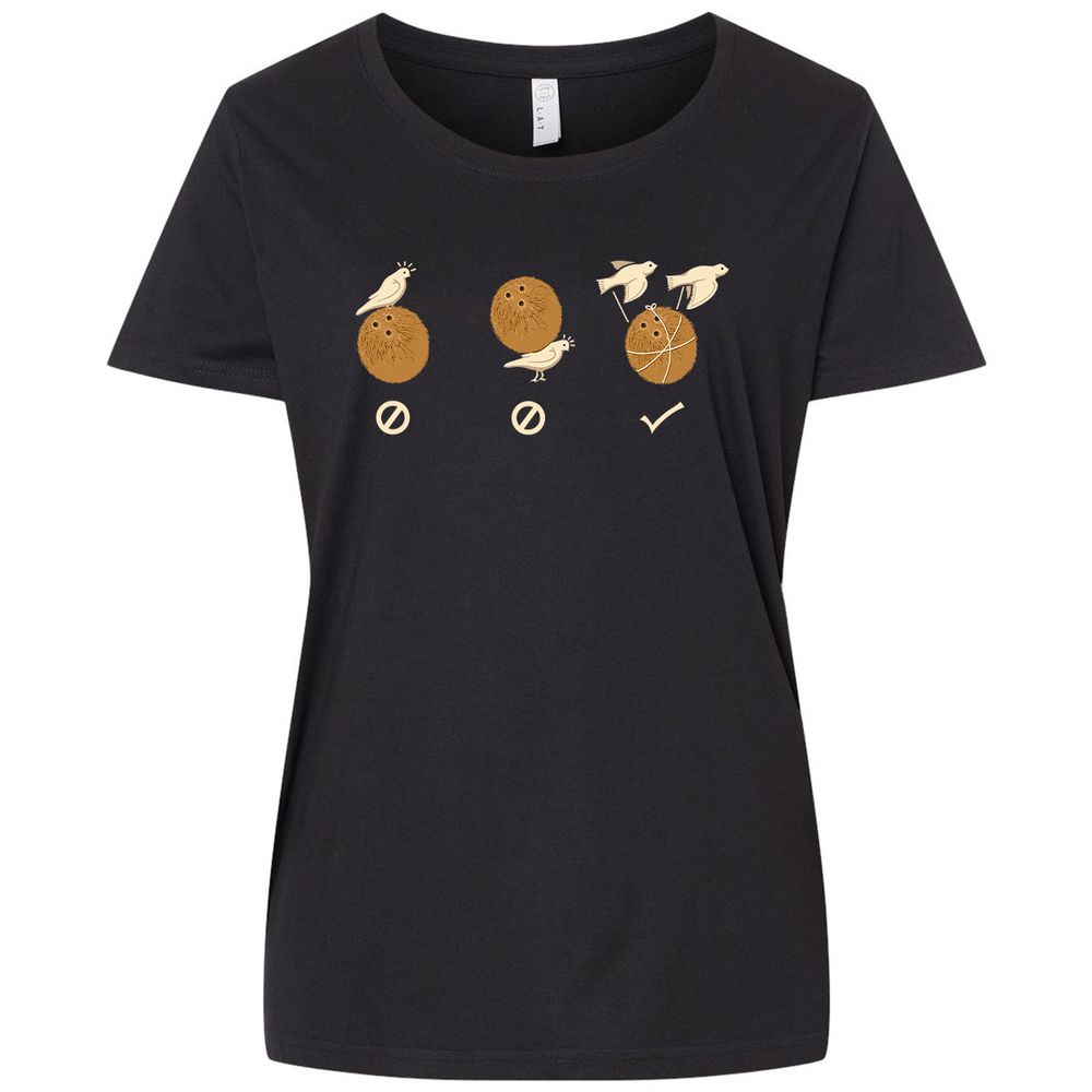 Ladies Curvy Jersey - 7VULF7S6 - Blended Black - 1