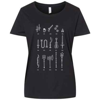 Ladies Curvy Jersey - PX8EF9AS - Blended Black - 1