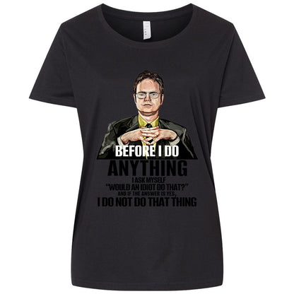 Ladies Curvy Jersey - LV6WFBSM - Blended Black - 1