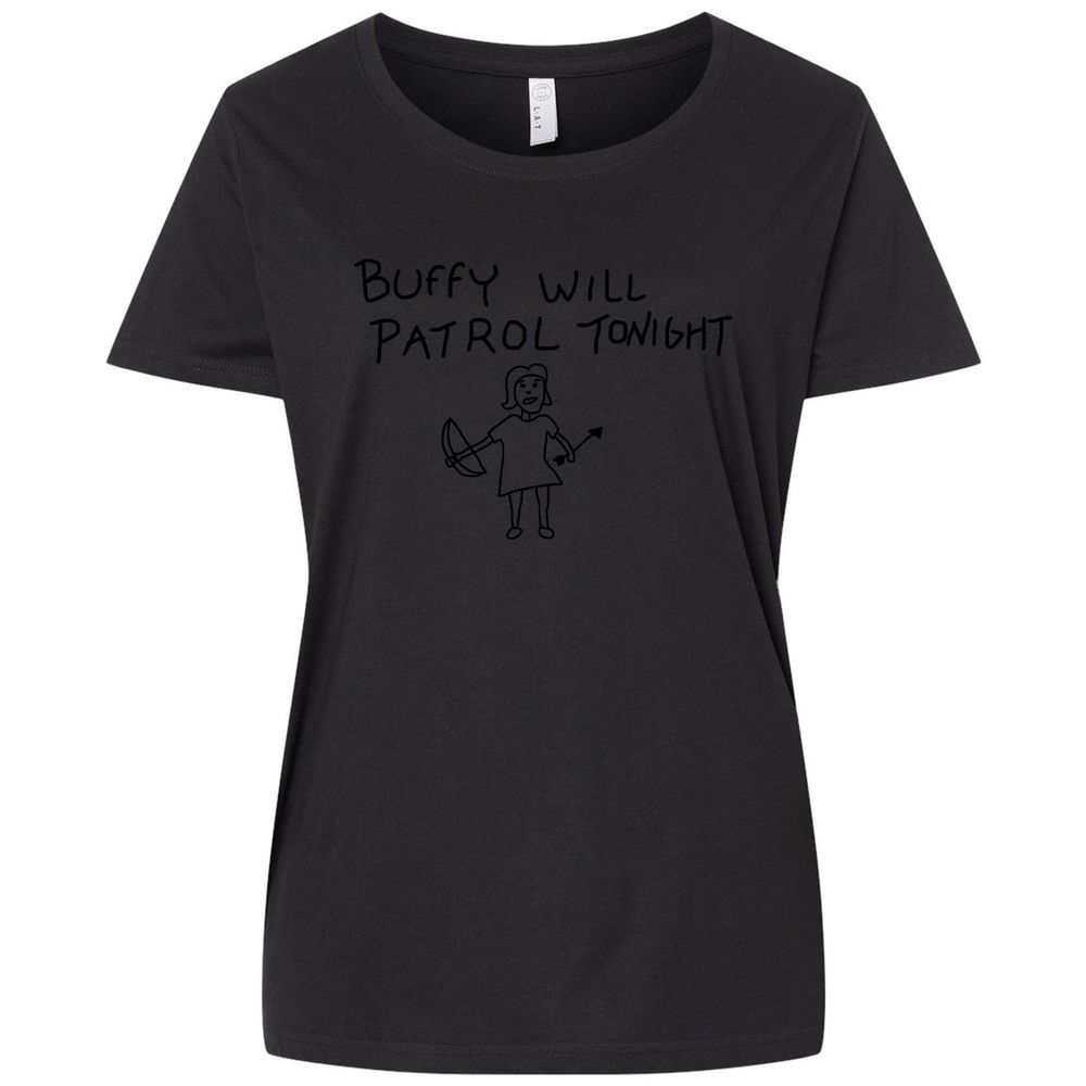 Ladies Curvy Jersey - Z6NQAJSH - Blended Black - 1