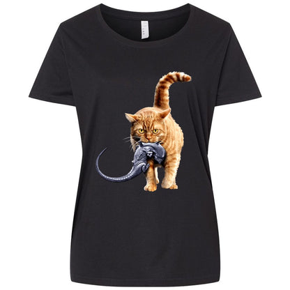 Ladies Curvy Jersey - TZC6UC8W - Blended Black - 1