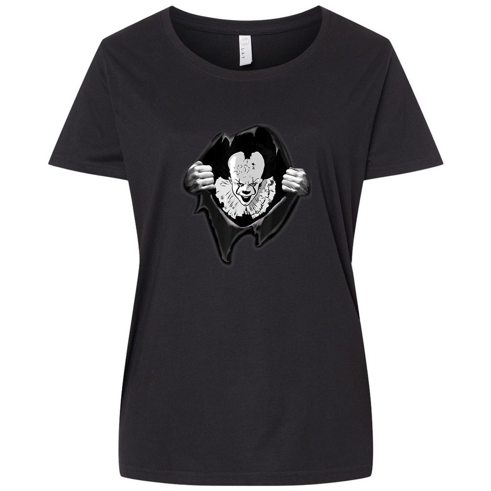 Ladies Curvy Jersey - 6RHW8QUS - Blended Black - 1