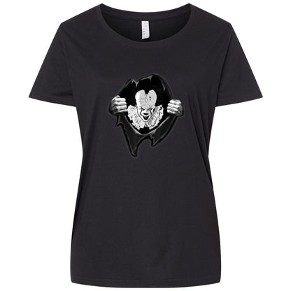 Ladies Curvy Jersey - 6RHW8QUS - Blended Black - 1