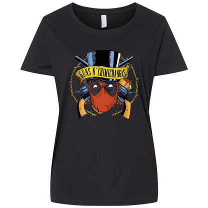 Ladies Curvy Jersey - YQV3Y9JP - Blended Black - 1