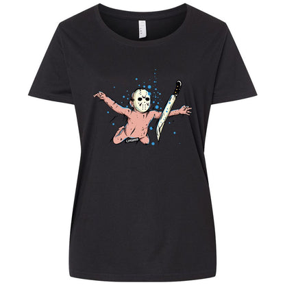 Ladies Curvy Jersey - VV2LHA8N - Blended Black - 1