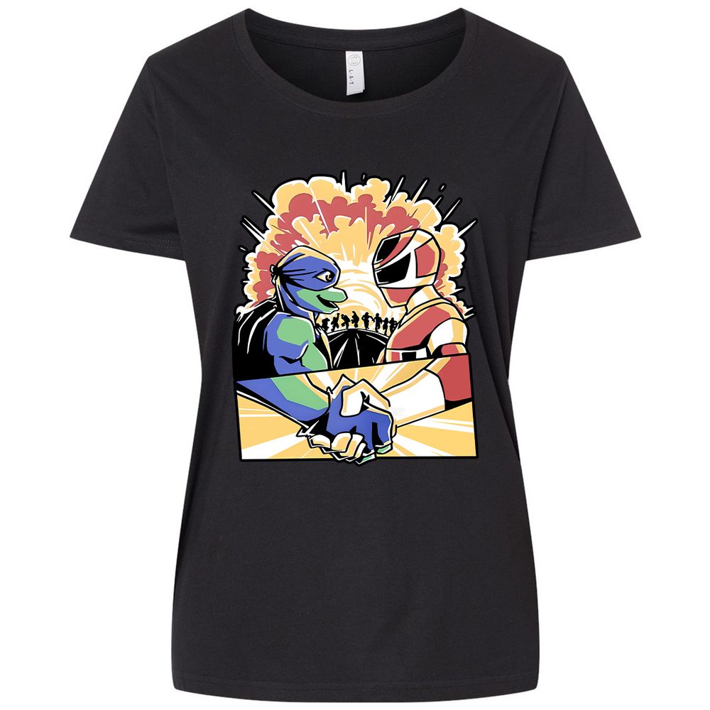 Ladies Curvy Jersey - 5B19X8EG - Blended Black - 1