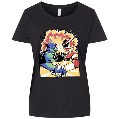 Ladies Curvy Jersey - 5B19X8EG - Blended Black - 1