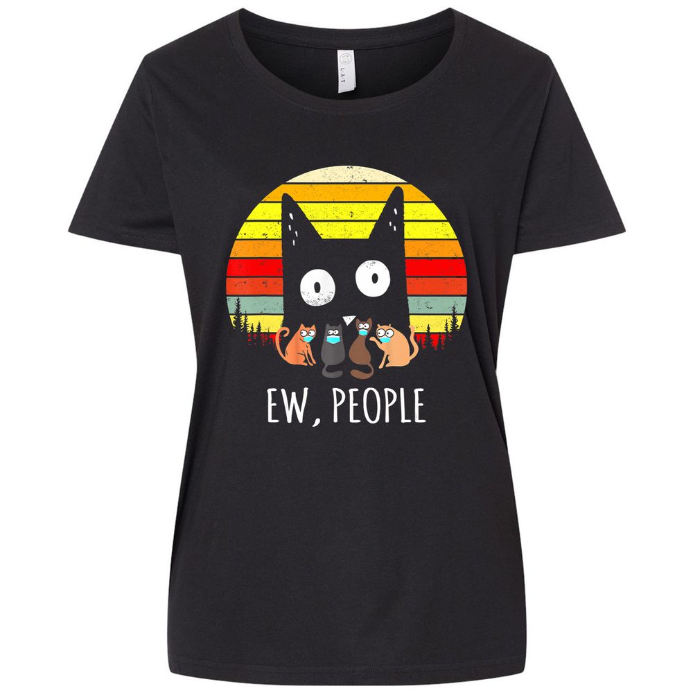 Ladies Curvy Jersey - C78JNPMF - Blended Black - 1