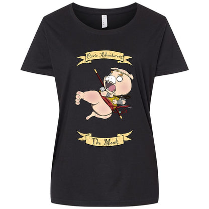 Ladies Curvy Jersey - 4XNEHWG6 - Blended Black - 1