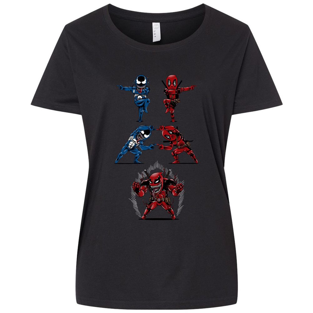 Ladies Curvy Jersey - N7AZE5YT - Blended Black - 1