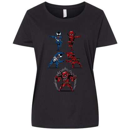 Ladies Curvy Jersey - N7AZE5YT - Blended Black - 1