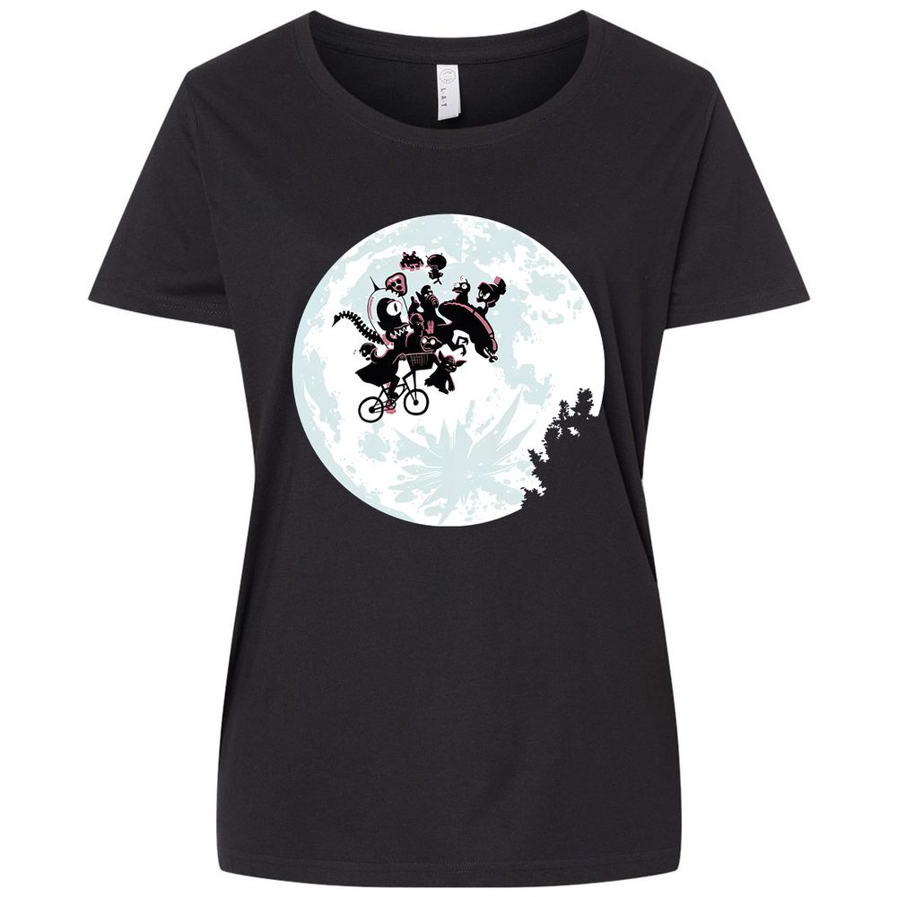 Ladies Curvy Jersey - QHKMVX2N - Blended Black - 1