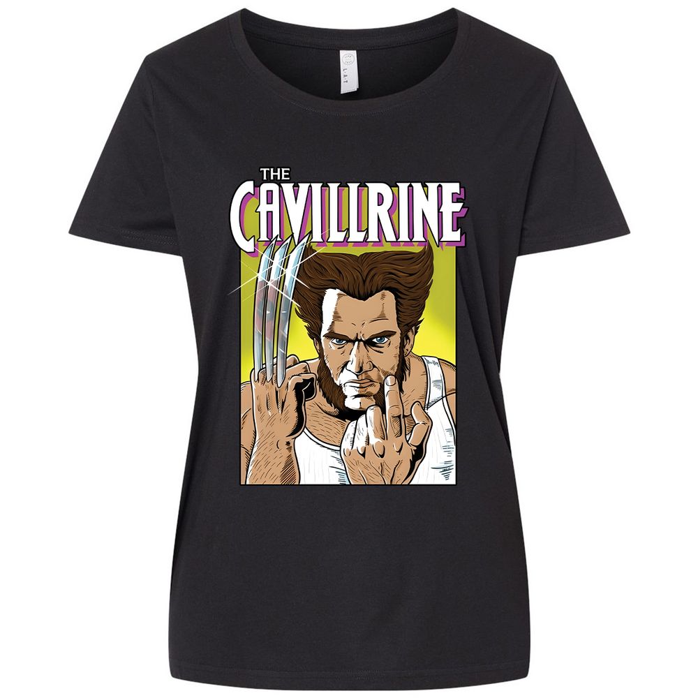 Ladies Curvy Jersey - 7HFVJBPX - Blended Black - 1