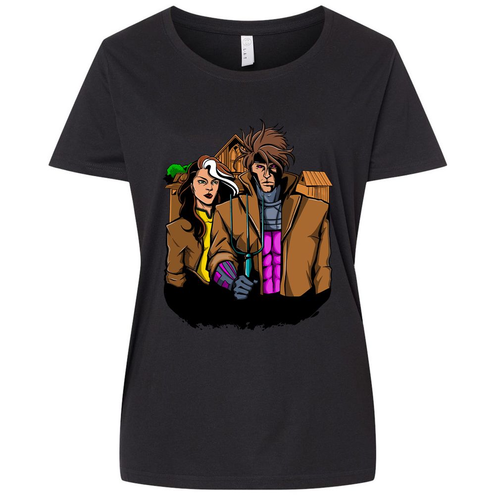 Ladies Curvy Jersey - 8GMZQDUJ - Blended Black - 1