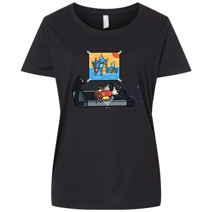 Ladies Curvy Jersey - XRCQ44G8 - Blended Black - 1