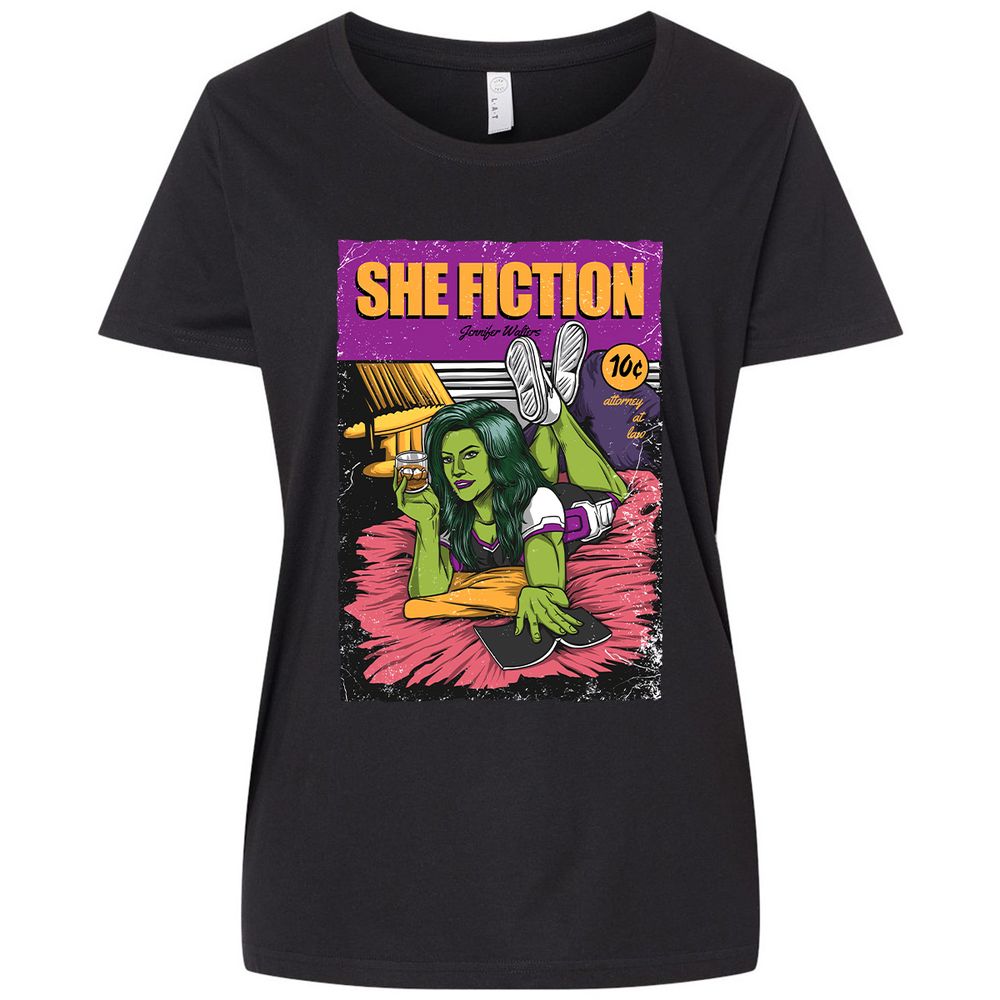 Ladies Curvy Jersey - 6D99RCWL - Blended Black - 1