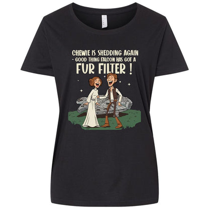 Ladies Curvy Jersey - 1T8WVFUR - Blended Black - 1