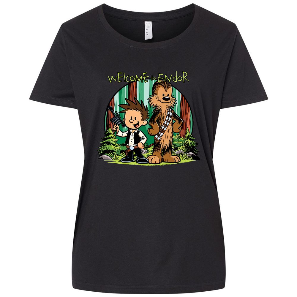 Ladies Curvy Jersey - 3W7UVUUP - Blended Black - 1