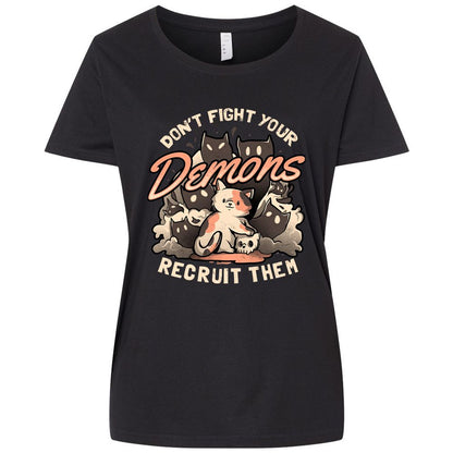 Ladies Curvy Jersey - 9EFK9DJH - Blended Black - 1