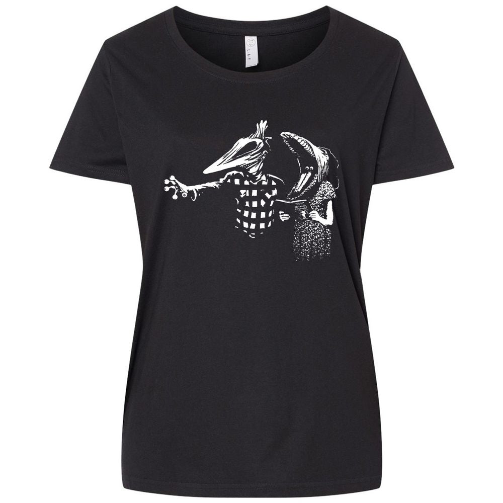 Ladies Curvy Jersey - 5WTKU82J - Blended Black - 1