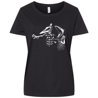 Ladies Curvy Jersey - 5WTKU82J - Blended Black - 1