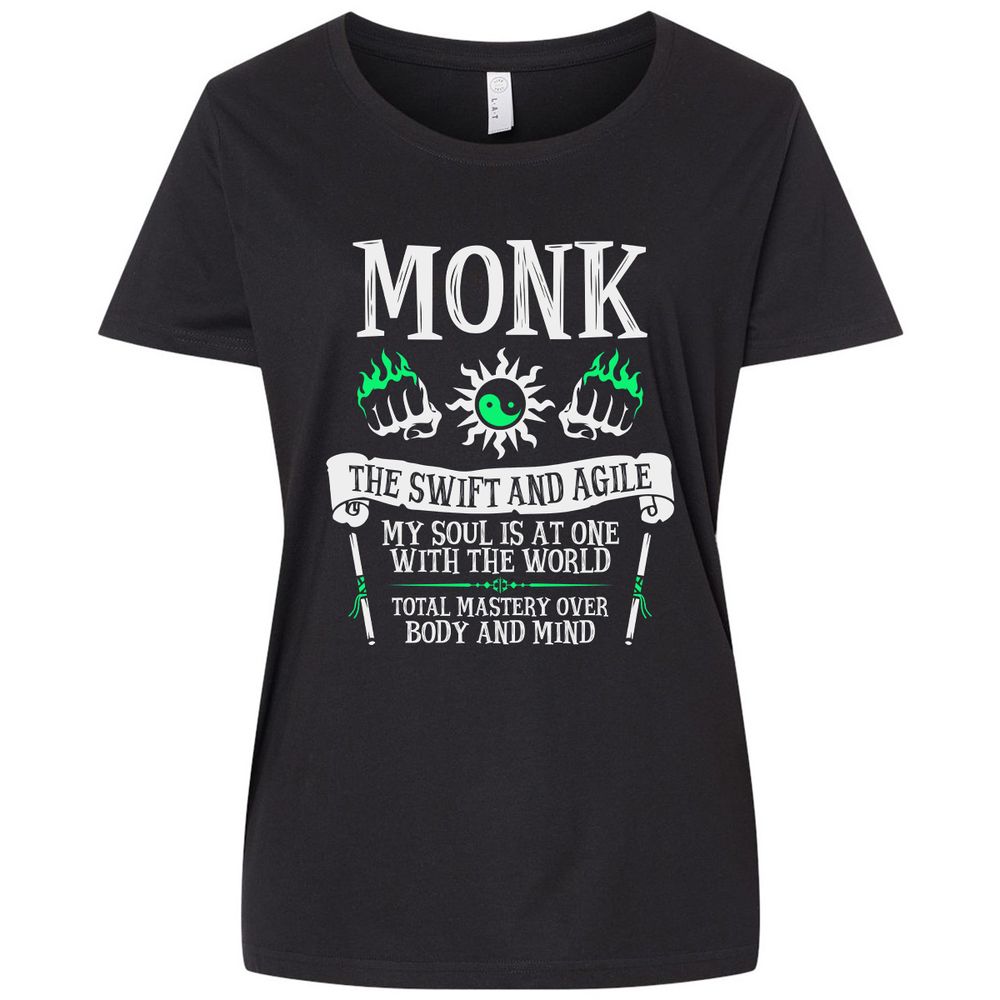 Ladies Curvy Jersey - C8L3GXGV - Blended Black - 1