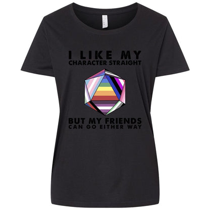 Ladies Curvy Jersey - 5SDBQJNY - Blended Black - 1