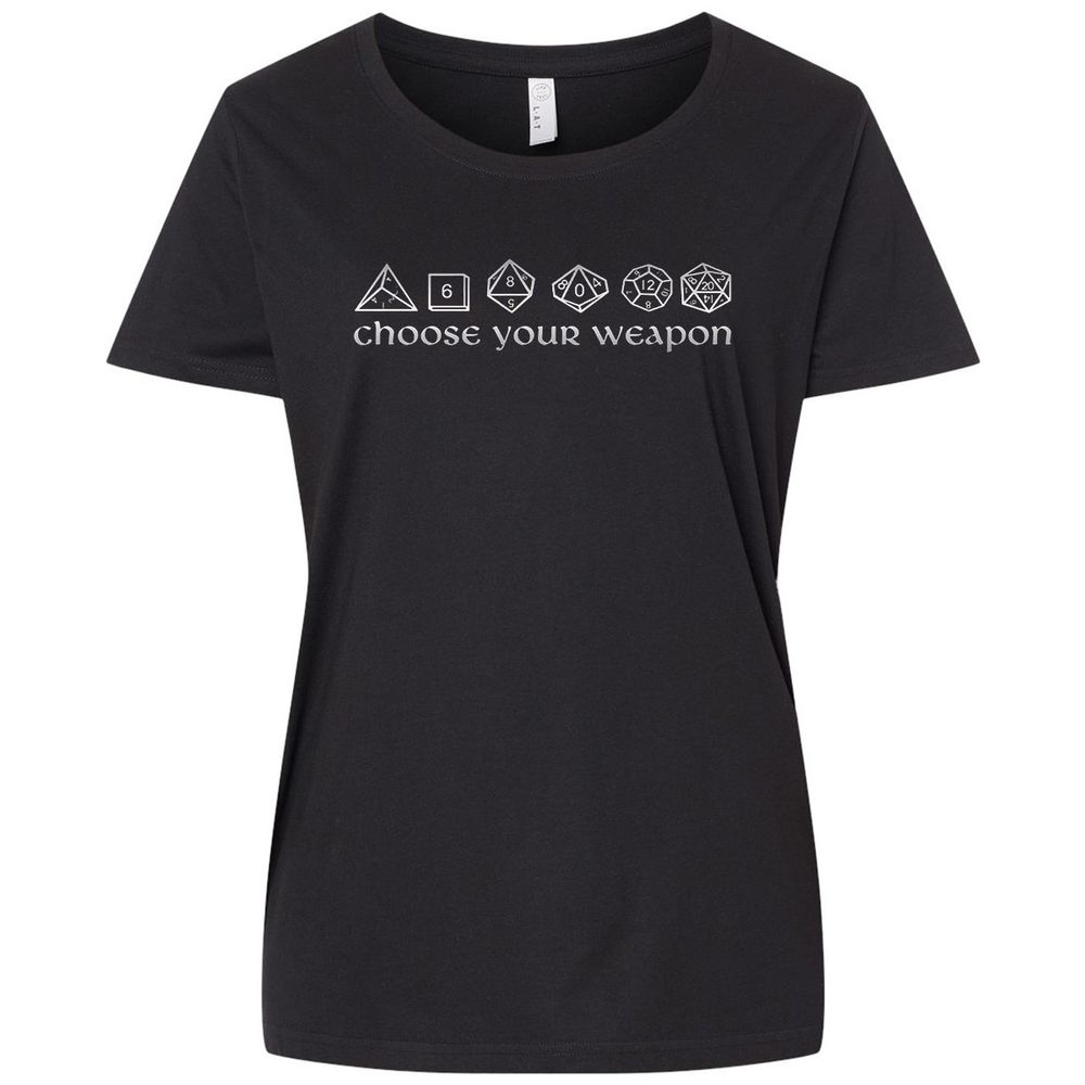 Ladies Curvy Jersey - 8TF5LHQU - Blended Black - 1