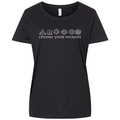 Ladies Curvy Jersey - 8TF5LHQU - Blended Black - 1