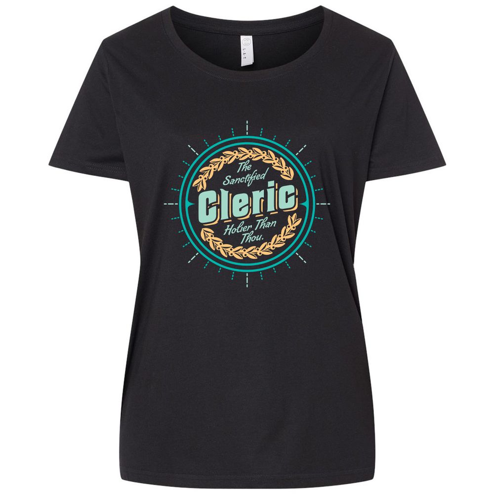 Ladies Curvy Jersey - Z6DVP9BY - Blended Black - 1