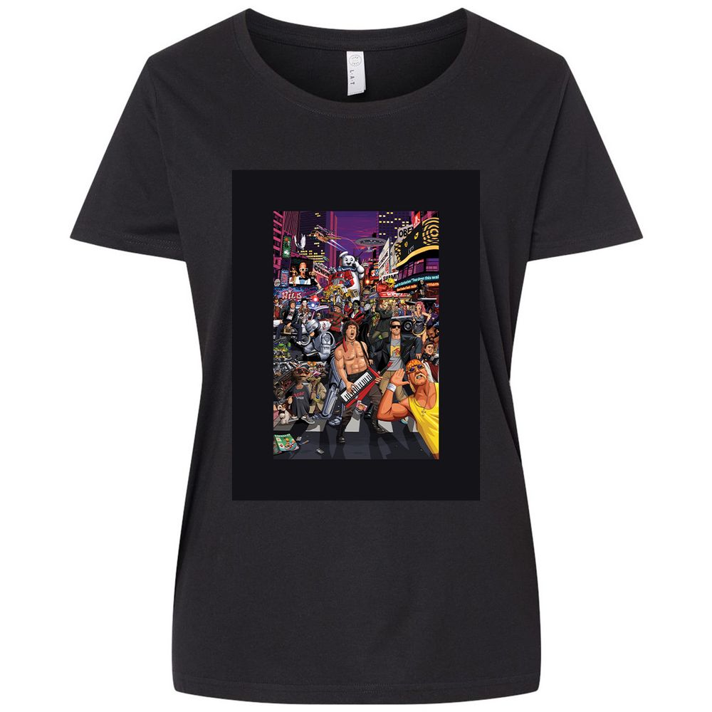 Ladies Curvy Jersey - Q9Z57QSZ - Blended Black - 1