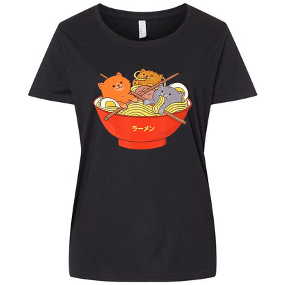 Ladies Curvy Jersey - Q6B9DU23 - Blended Black - 1