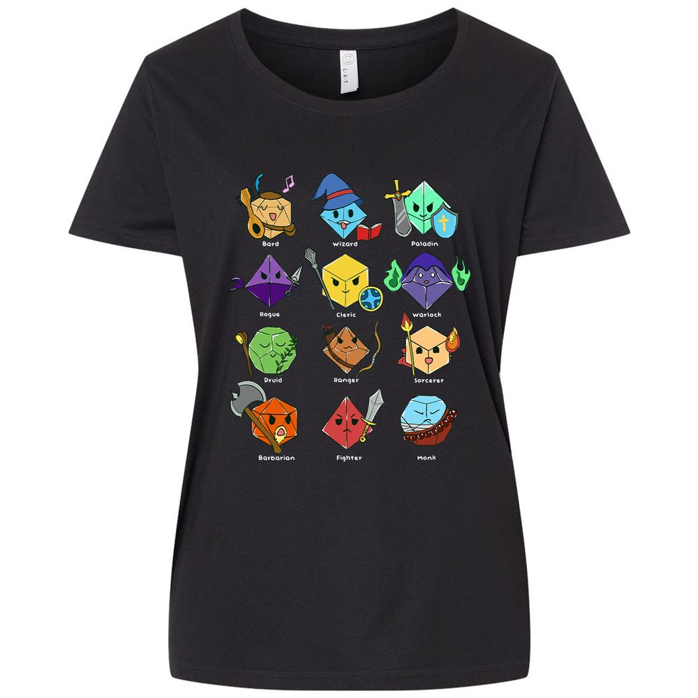 Ladies Curvy Jersey - A8B9AJJB - Blended Black - 1