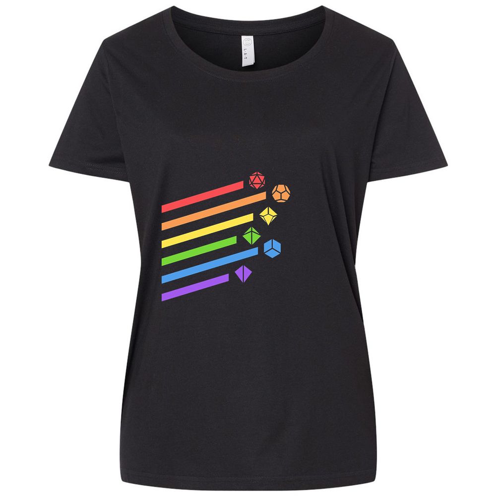 Ladies Curvy Jersey - WNQK633F - Blended Black - 1