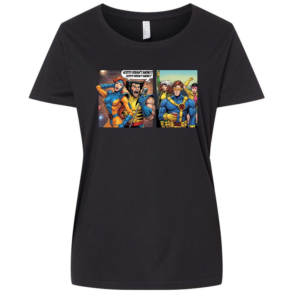 Ladies Curvy Jersey - UWR2K8XZ - Blended Black - 1