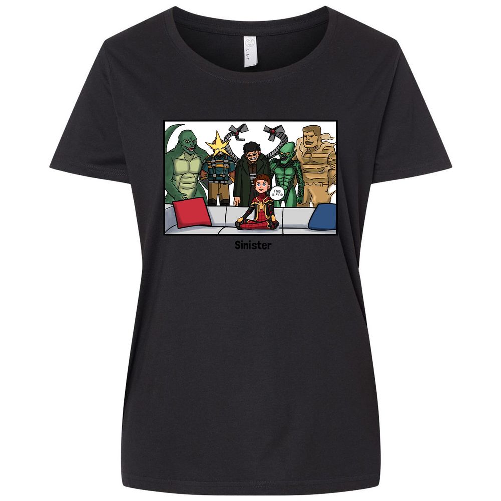 Ladies Curvy Jersey - YW68JHQE - Blended Black - 1