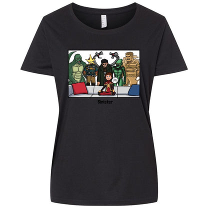 Ladies Curvy Jersey - YW68JHQE - Blended Black - 1