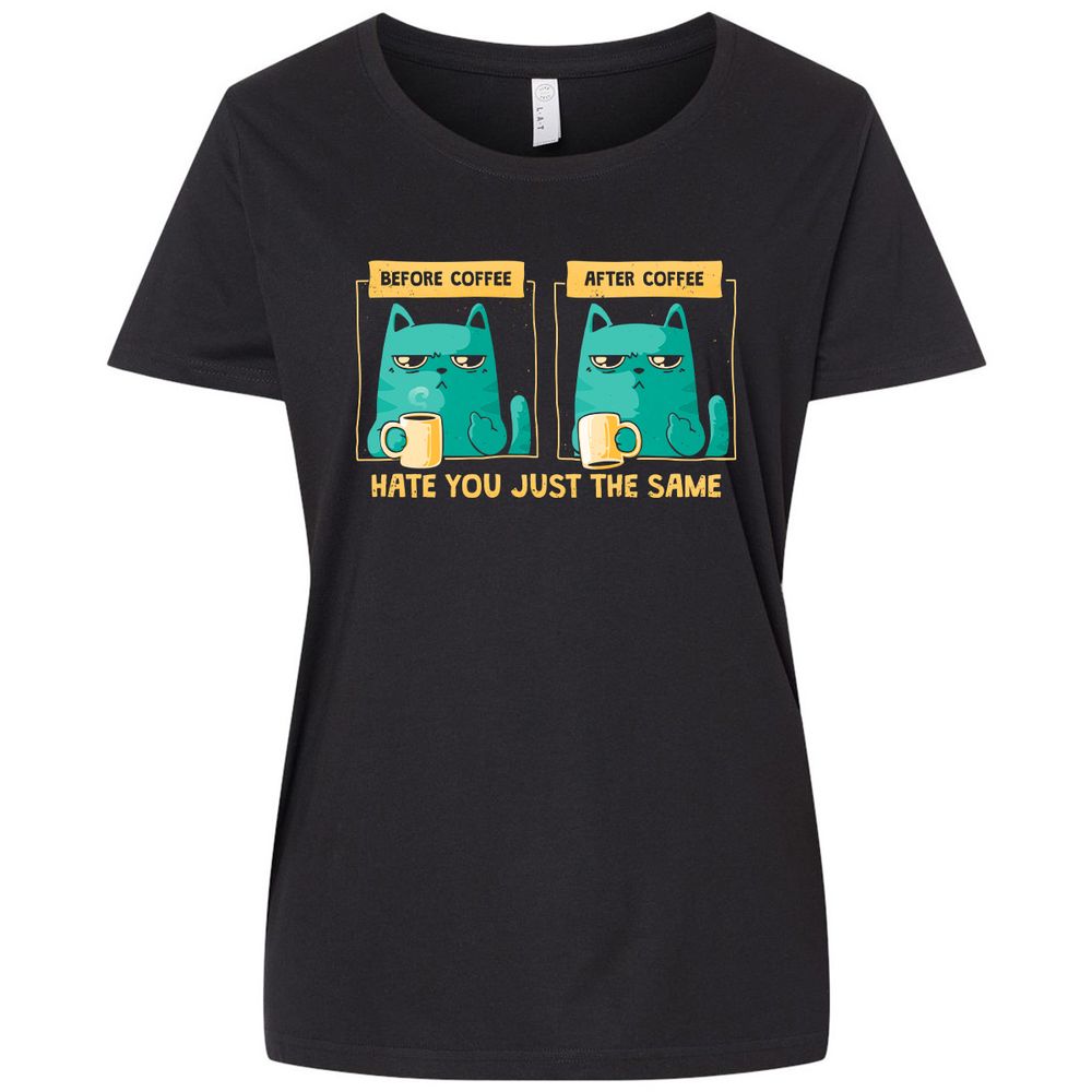 Ladies Curvy Jersey - VCMUFQH7 - Blended Black - 1