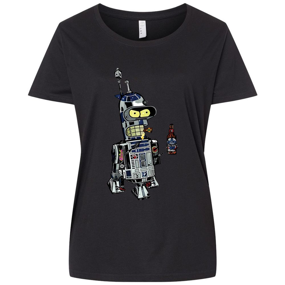 Ladies Curvy Jersey - 3YCCFUKZ - Blended Black - 1