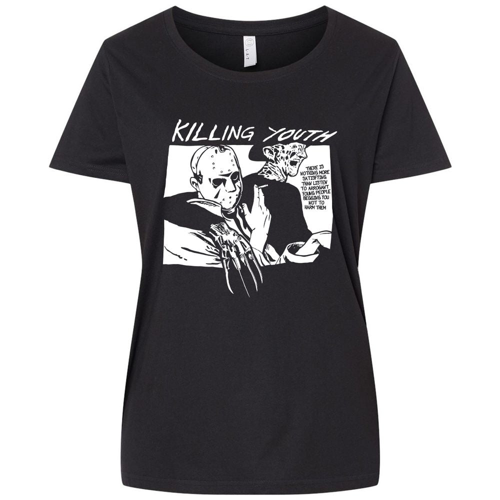 Ladies Curvy Jersey - 2Y2MRG9X - Blended Black - 1