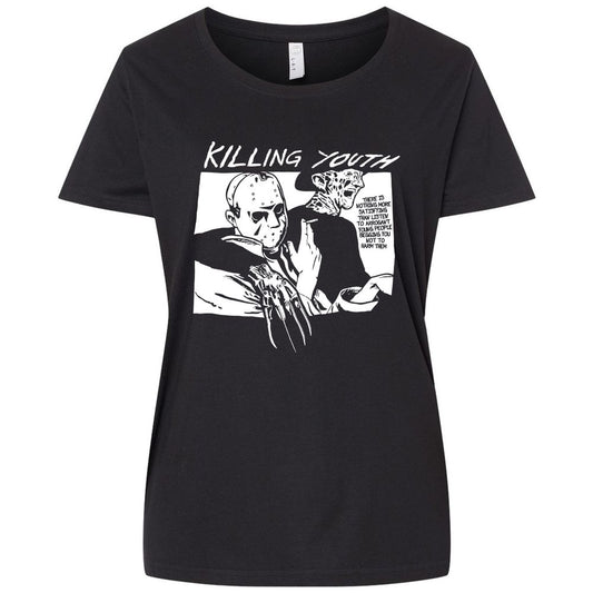 Ladies Curvy Jersey - 2Y2MRG9X - Blended Black - 1