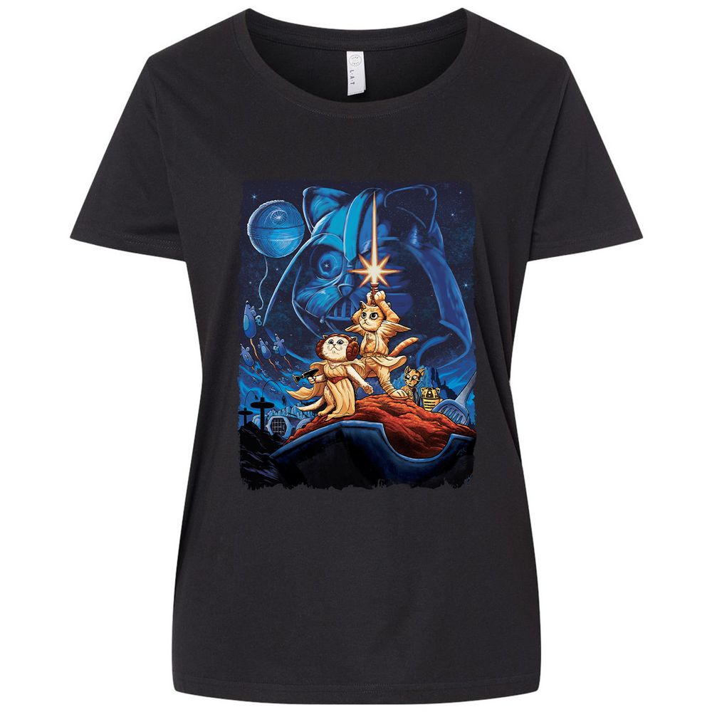 Ladies Curvy Jersey - W7HFD4V6 - Blended Black - 1