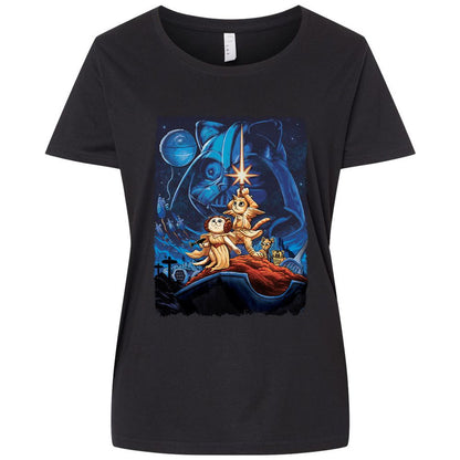 Ladies Curvy Jersey - W7HFD4V6 - Blended Black - 1