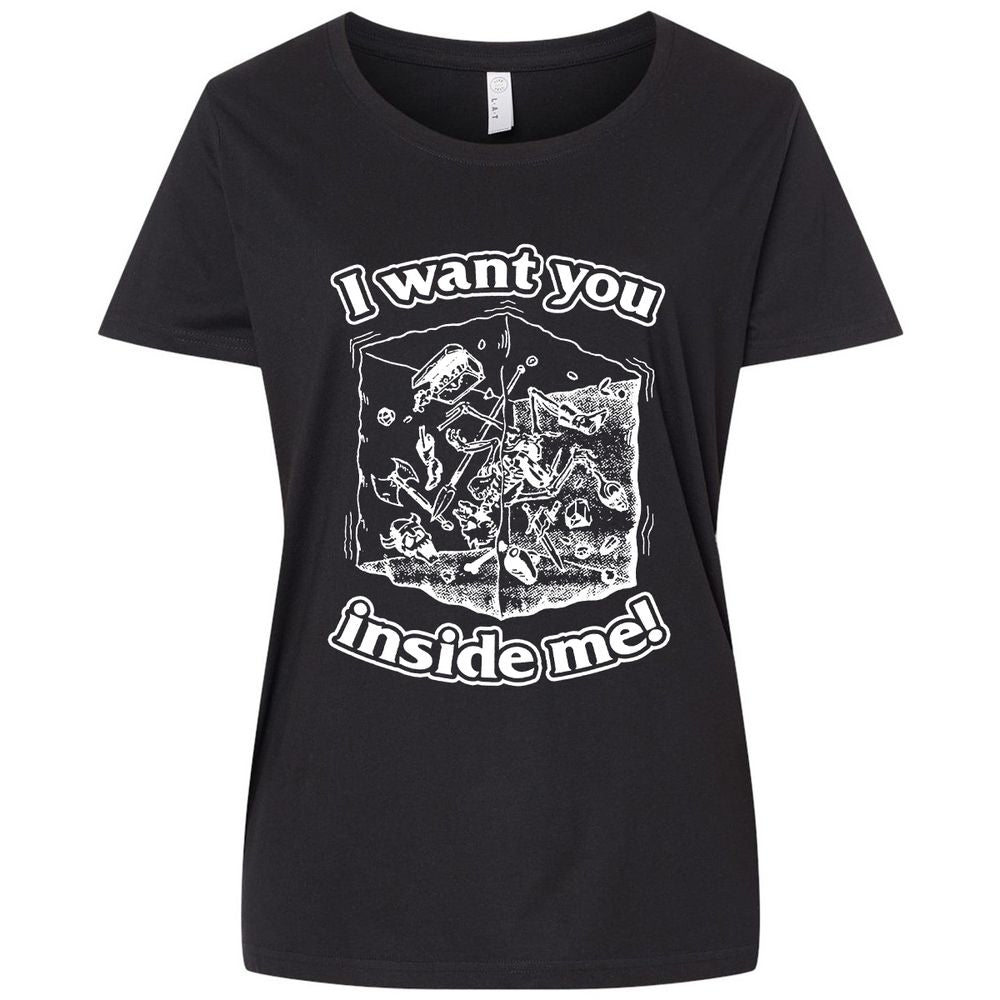 Ladies Curvy Jersey - 7ZKWE686 - Blended Black - 1