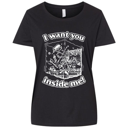 Ladies Curvy Jersey - 7ZKWE686 - Blended Black - 1