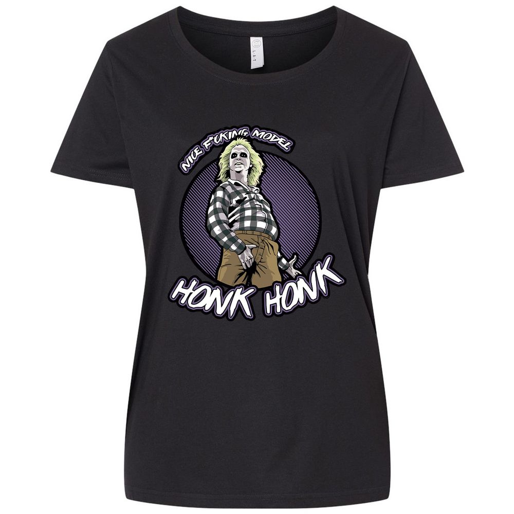 Ladies Curvy Jersey - SUHJYV7F - Blended Black - 1