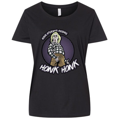 Ladies Curvy Jersey - SUHJYV7F - Blended Black - 1